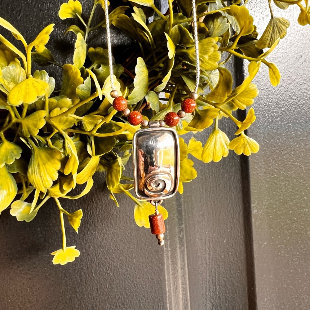 Silpada Sterling and Sandstone necklace and pendant N1190